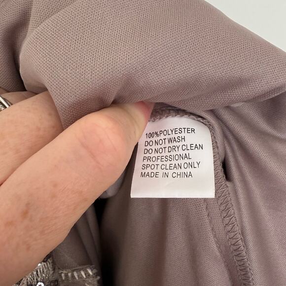 Mac Duggal Embellished Ruffled Cap Sleeve A Line Dress - Picture 7 of 8